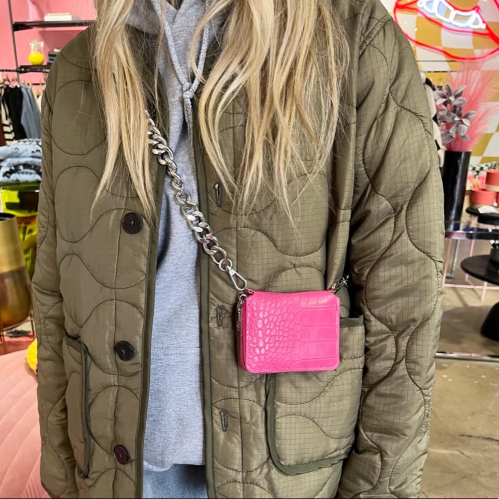New worn, Ascot + Hart Hot Pink Chain Bag